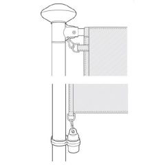 Vlaggenmast met galg