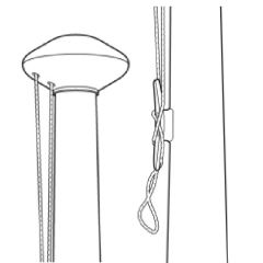 Vlaggenmast met koord