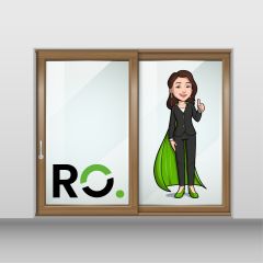 Dubbelzijdige raamsticker