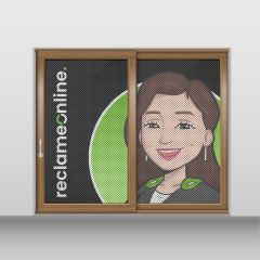 Two way vision raamsticker