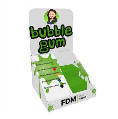 Parametric counter display with shelves and tilted surface