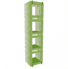 Multilayer free standing display with shelves