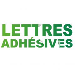 Lettrage adhésif en couleur