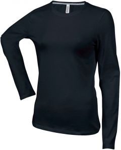 K383 - Dames T-shirt ronde hals lange mouwen