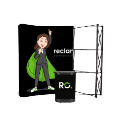 Gebogen pop-up wand geprint